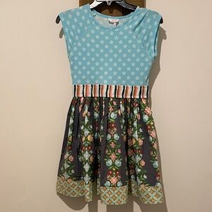 Matilda Jane Blue Star and Floral Kids Dress